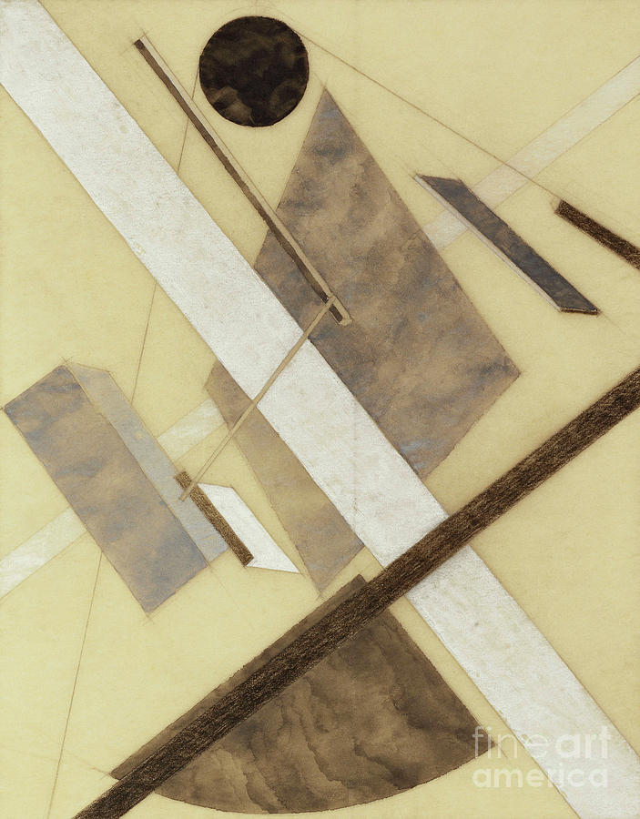 Proun Path of Energy and Dynamic Flows Painting by El Lissitzky