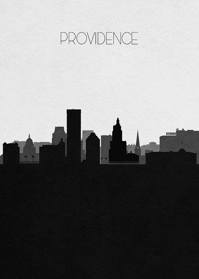 Abstract Digital Art - Providence Cityscape Art by Inspirowl Design