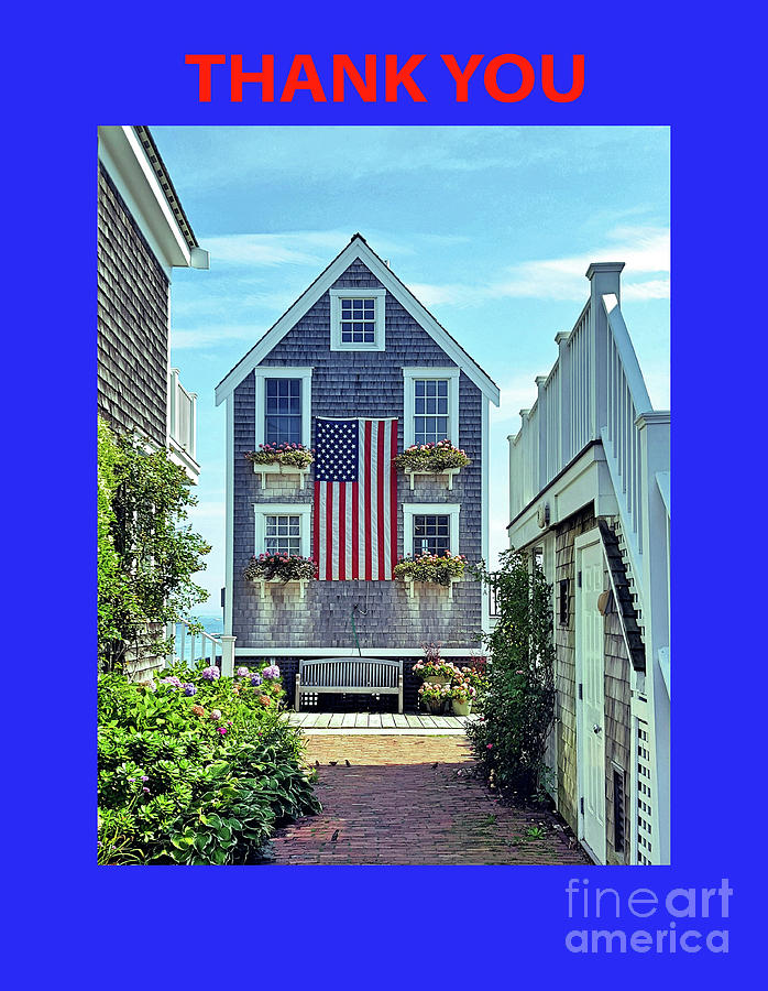 Provincetown Patriot Thank You Poster 300 Photograph by Sharon Williams Eng