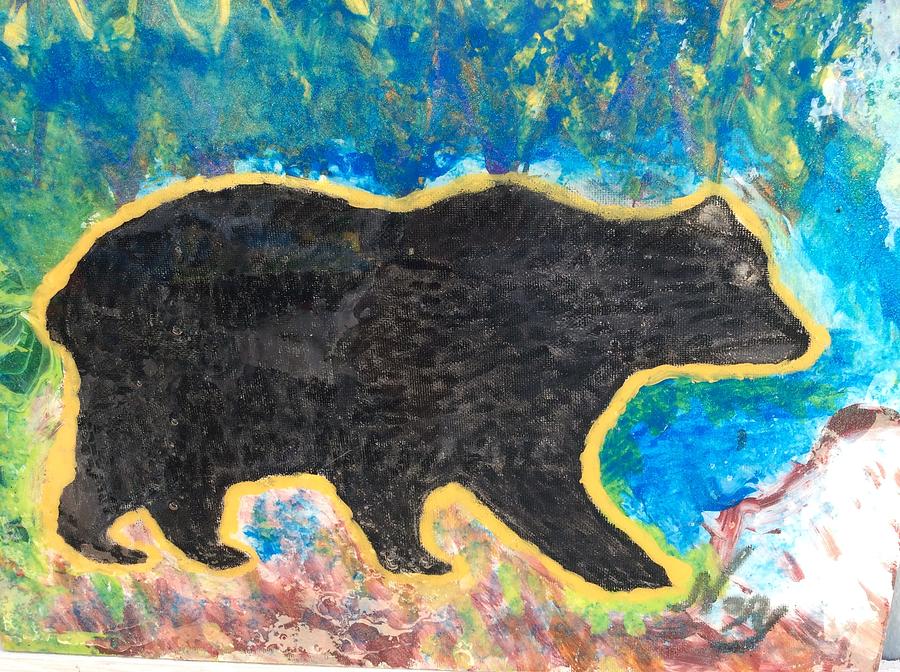 Prowling Bear Mixed Media by Nor J