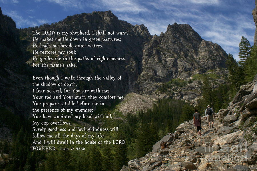 Psalm 23 in the Grand Tetons Photograph by Steffani GreenLeaf