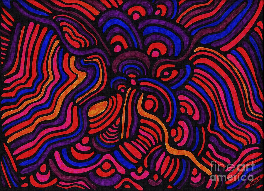 Abstract Drawing - Psychedelia by Sarah Loft
