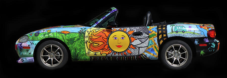 Car Photograph - Psychedelic Car by Dave Mills