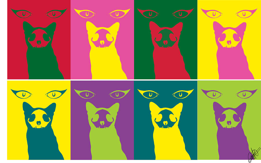 Psychedelic Cats Digital Art by Janet Altamirano - Fine Art America