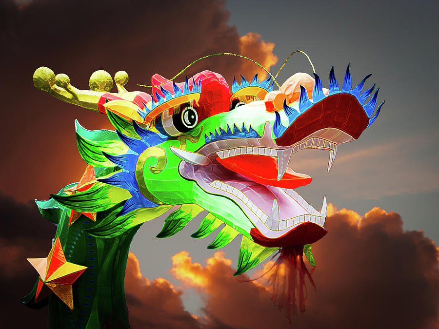 Psychedelic Chinese Dragon Photograph by Philip Norton