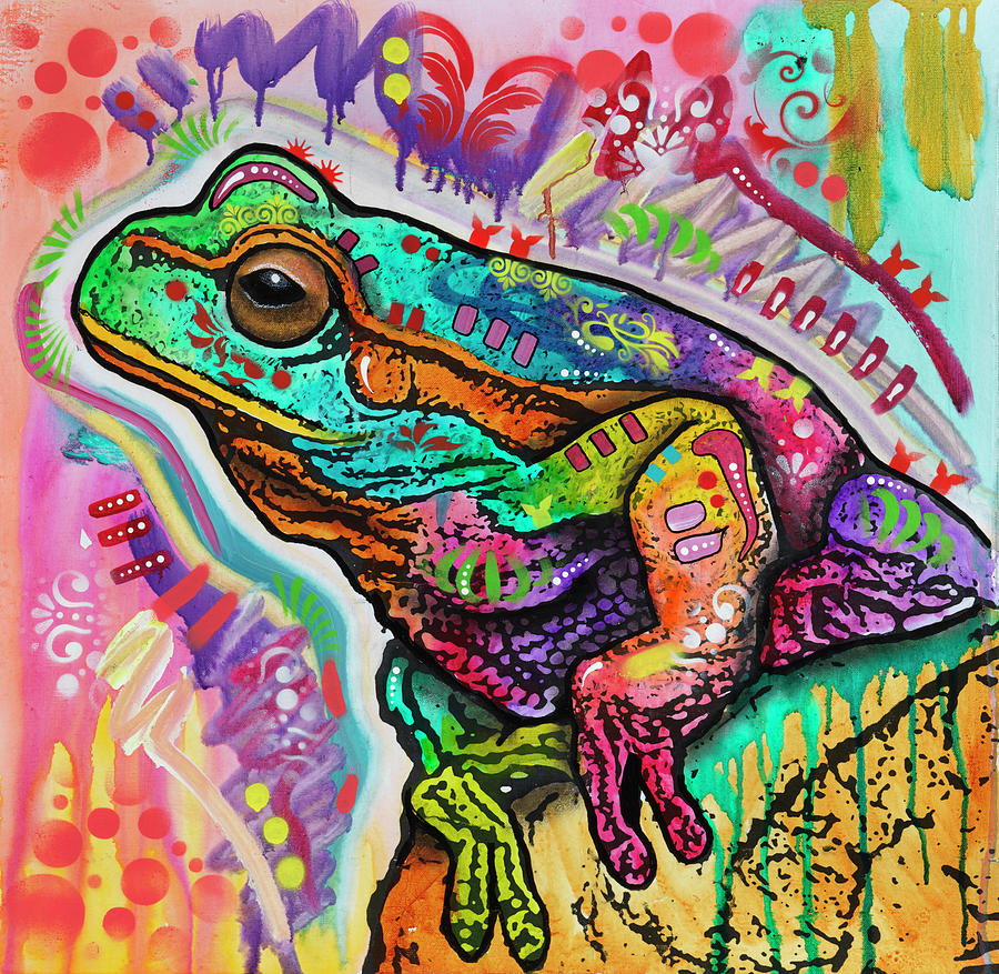 Frog Mixed Media - Psychedelic Frog by Dean Russo- Exclusive