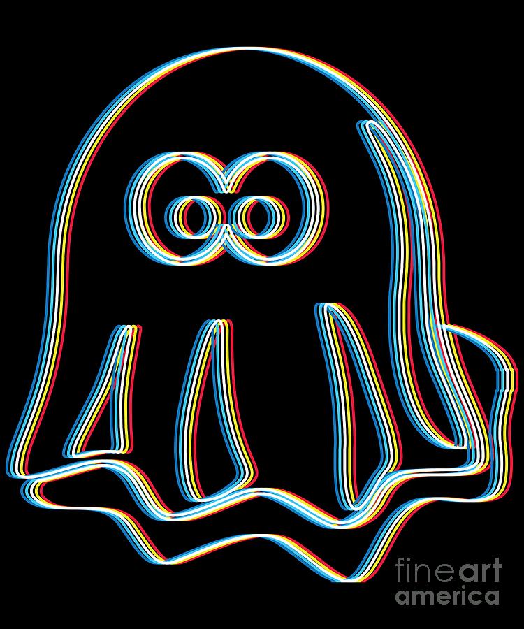 Psychedelic Ghost Ghouls Spirits Hunters Trippy Hippy Simple Halloween Costume Idea Digital Art 5691