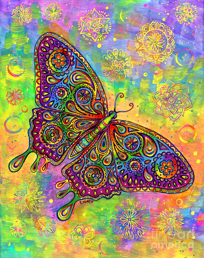 Psychedelic Paisley Butterfly by Rebecca Wang Psychedelic Paisley Butterfly by Rebecca Wang