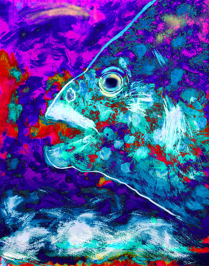 Psychedelic Sea Experience Mixed Media by Abstract Angel Artist Stephen ...