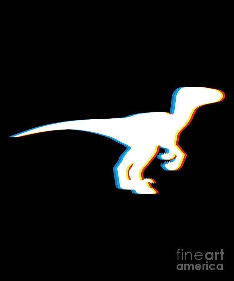 Psychedelic TRex Dinosaur Design Gift for Paleonthologist and Fossil Hunters Psy Trance Music #2 Digital Art by Martin Hicks