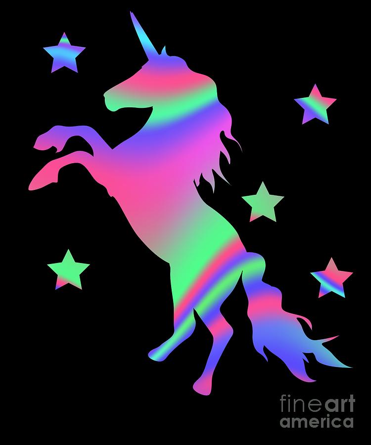 Psychedelic Unicorn Product Gift Aesthetic Rainbow Unicorn Design