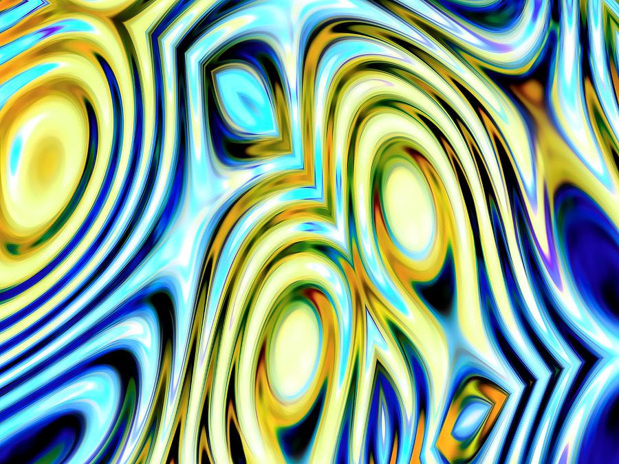 Psycho Swirl Blue Digital Art by Don Northup