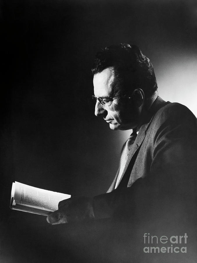 Psychologist Erich Fromm Reading Photograph by Bettmann
