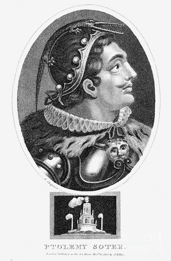 Ptolemy I, Soter, King Of Egypt, 1803 Drawing by Print Collector