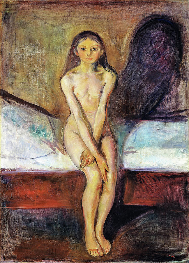Edvard Munch Painting - Puberty - Digital Remastered Edition by Edvard Munch