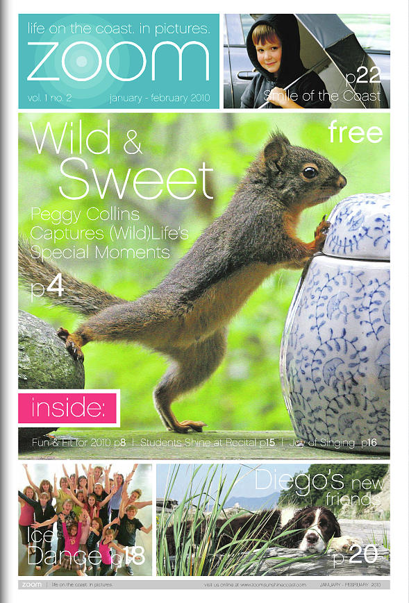 Published in Zoom Magazine - Jan. - Feb. 2010 Front Cover Squirrel Photograph by Peggy Collins