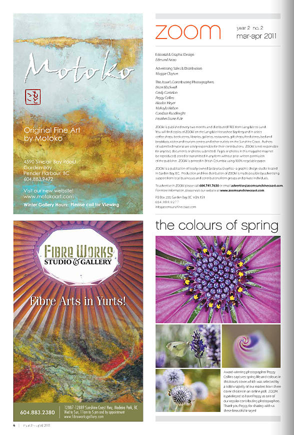 Published in Zoom Magazine - March-April 2011, Colors of Spring Photograph by Peggy Collins
