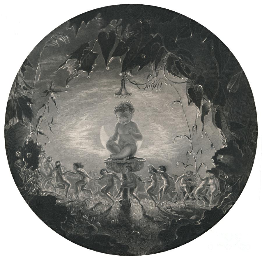 Puck And The Fairies Midsummer Nights Drawing by Print Collector