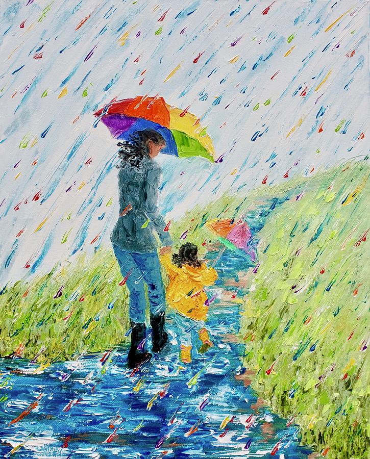 Puddle Jumping No. 8 Painting by Cynthia Christine