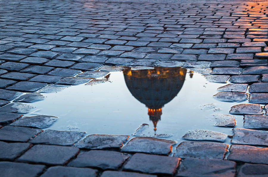 Puddle On Saint Peters Square Photograph by Spooh