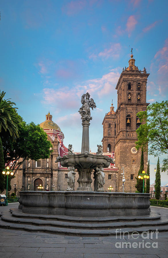 Puebla Zocalo Photograph by Inge Johnsson