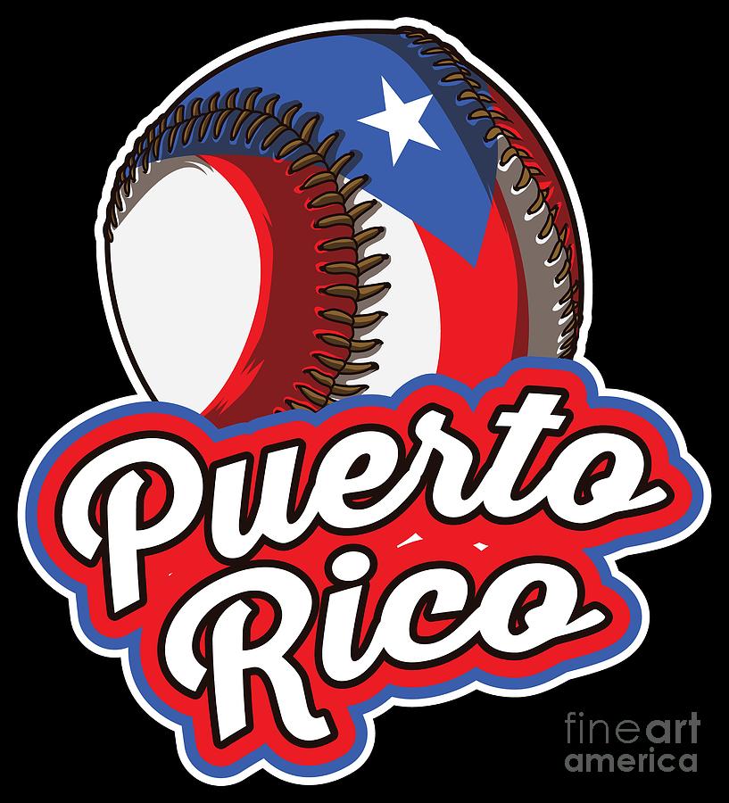 Puerto Rico Baseball Proud Boricua Flag Digital Art By Mister Tee