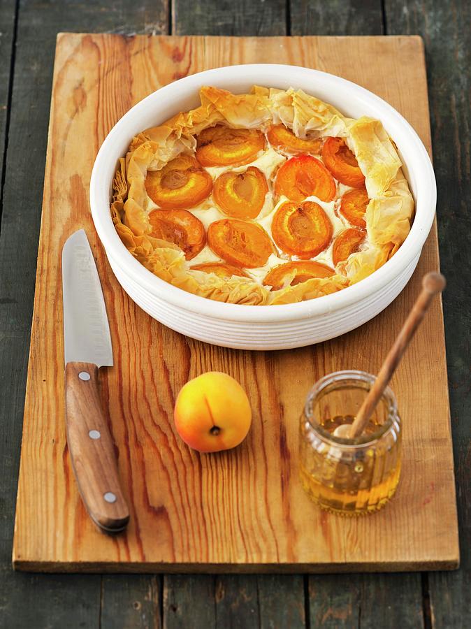 Puff Pastry Cheesecake With Apricots Photograph by Rua Castilho