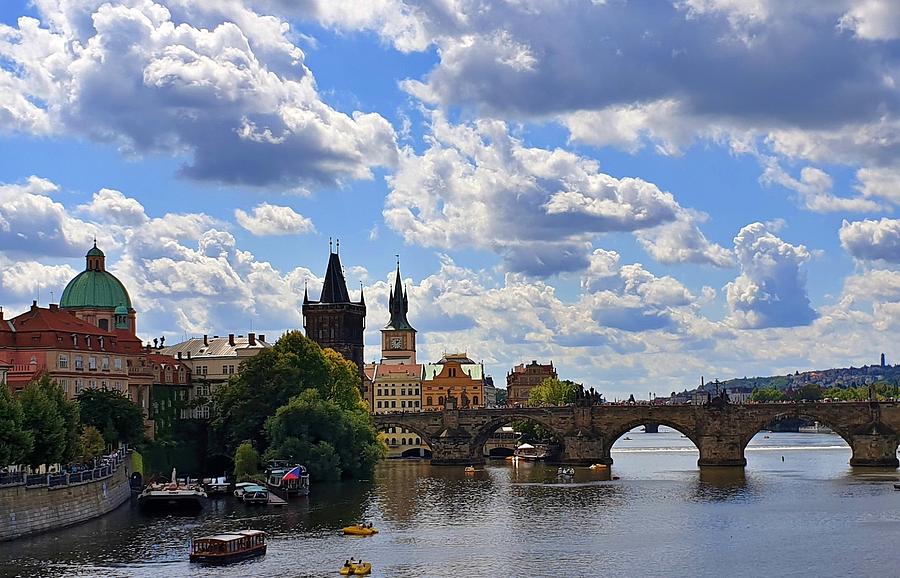 Puffy Clouds Over Prague by Andrea Whitaker Puffy Clouds Over Prague by Andrea Whitaker