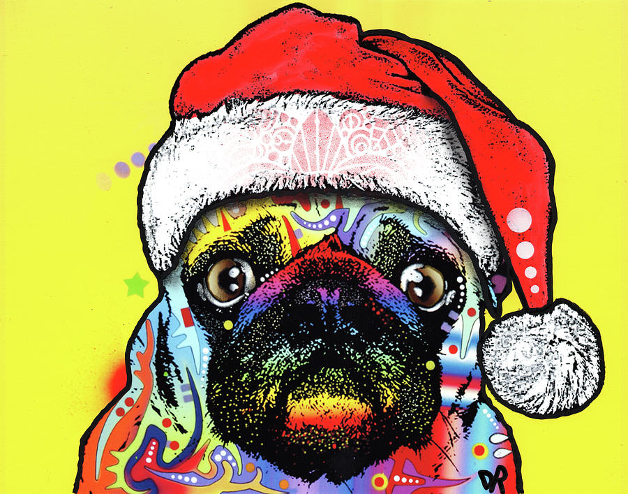 Christmas Mixed Media - Pug Christmas Edition by Dean Russo