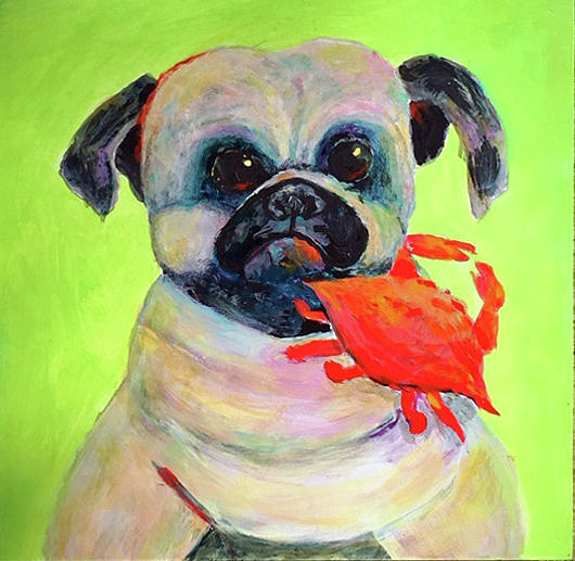 Pugsley Painting by Kay Fuller
