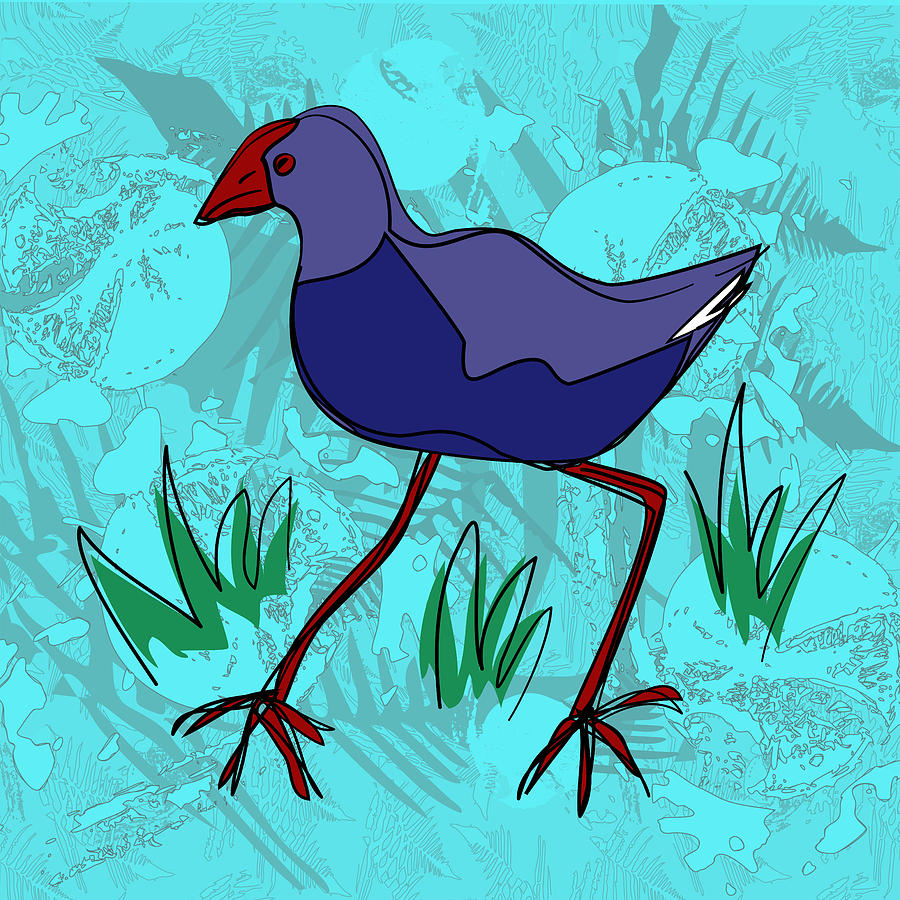 Pukeko in Blue by Jocelyn Friis Pukeko in Blue by Jocelyn Friis