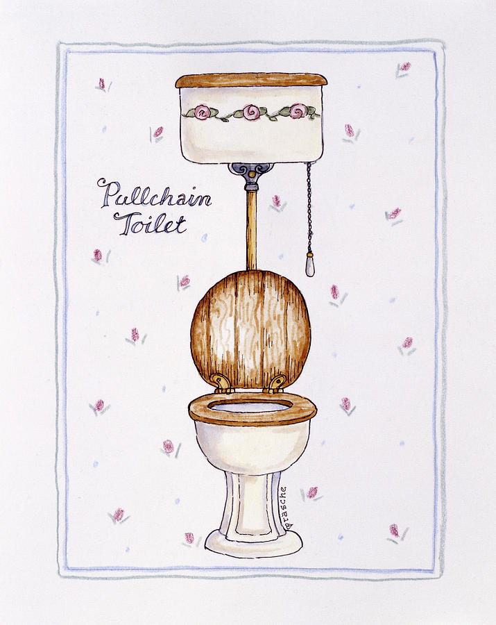 Pullchain Toilet Painting by Shelly Rasche