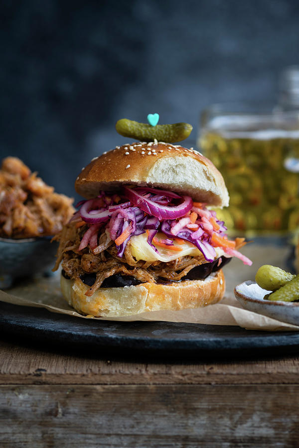Pulled Pork Burger Photograph by Lucy Parissi