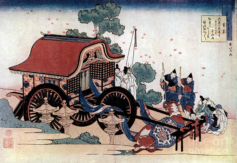 Pulling A Three-wheeled Carriage Drawing by Print Collector