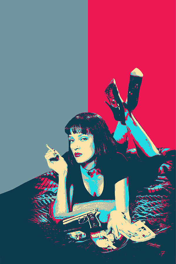 Pulp Fiction Revisited - Mia Wallace  Digital Art by Serge Averbukh