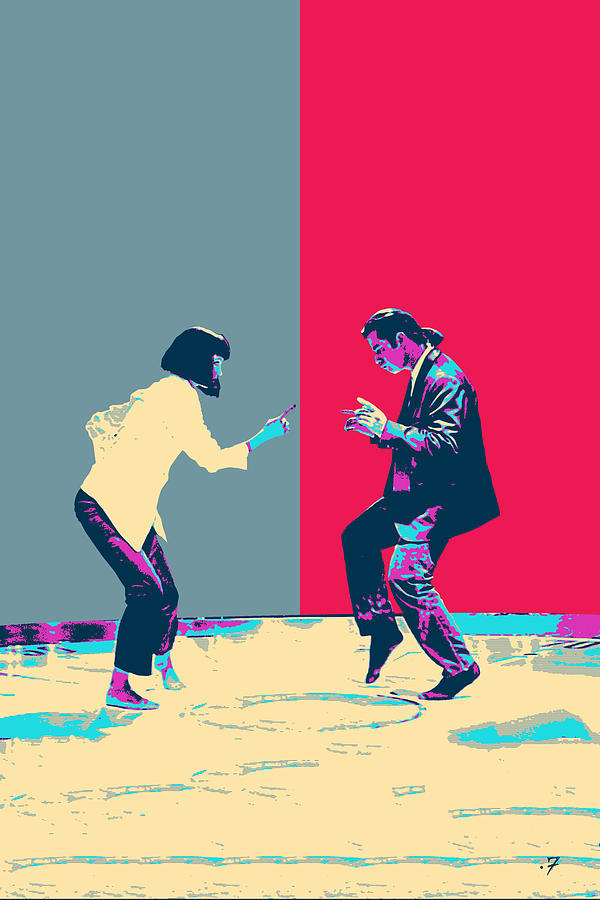 Pulp Fiction Revisited - Vincent Vega and Mia - The Dance Digital Art by Serge Averbukh