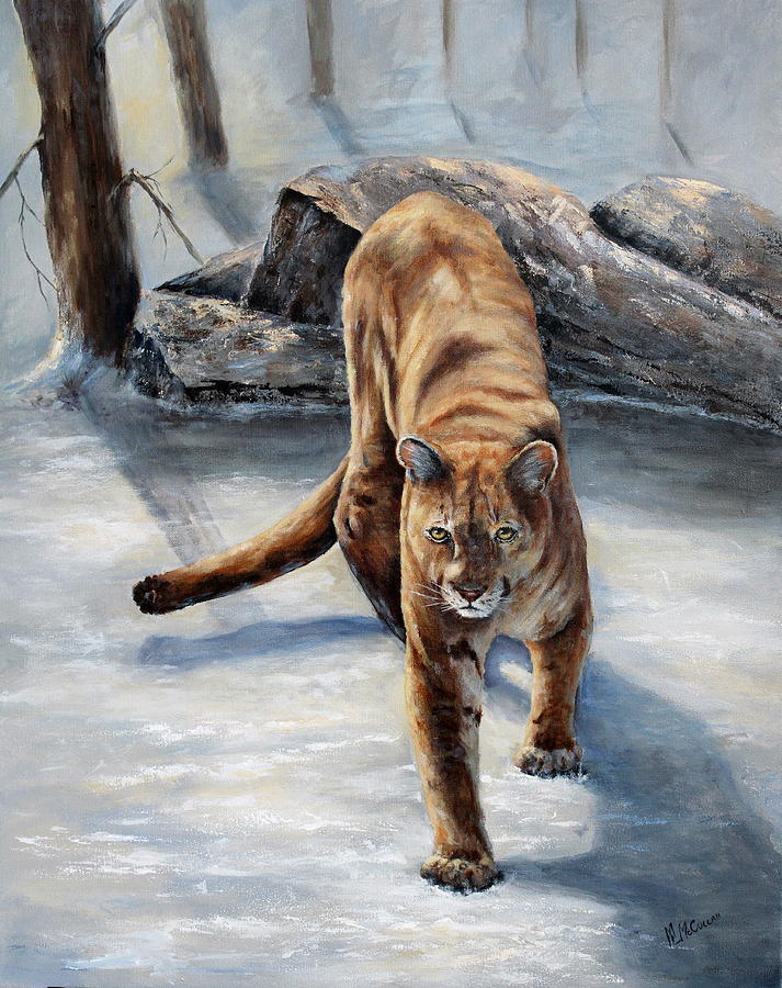 Puma Prowl Painting by Mary McCullah