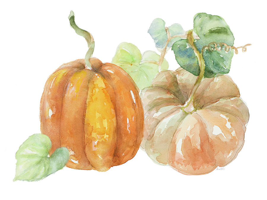 Pumpkin Mixed Media - Pumpkin Harvest I by Lanie Loreth