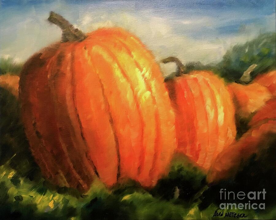 Pumpkin Patch Painting by Alan Metzger