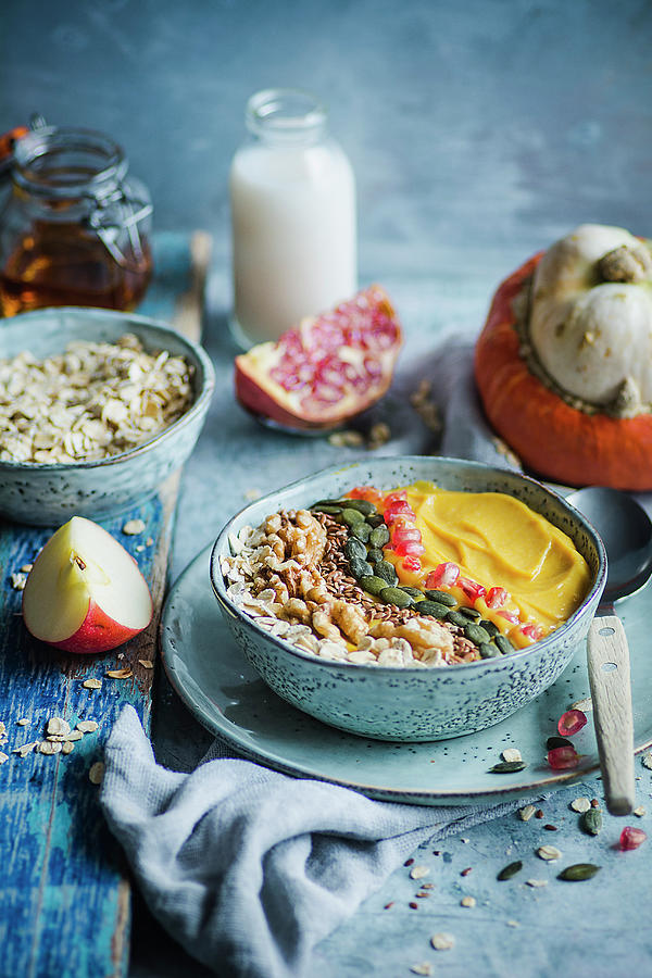 Pumpkin Smoothie Bowl Photograph by Olimpia Davies
