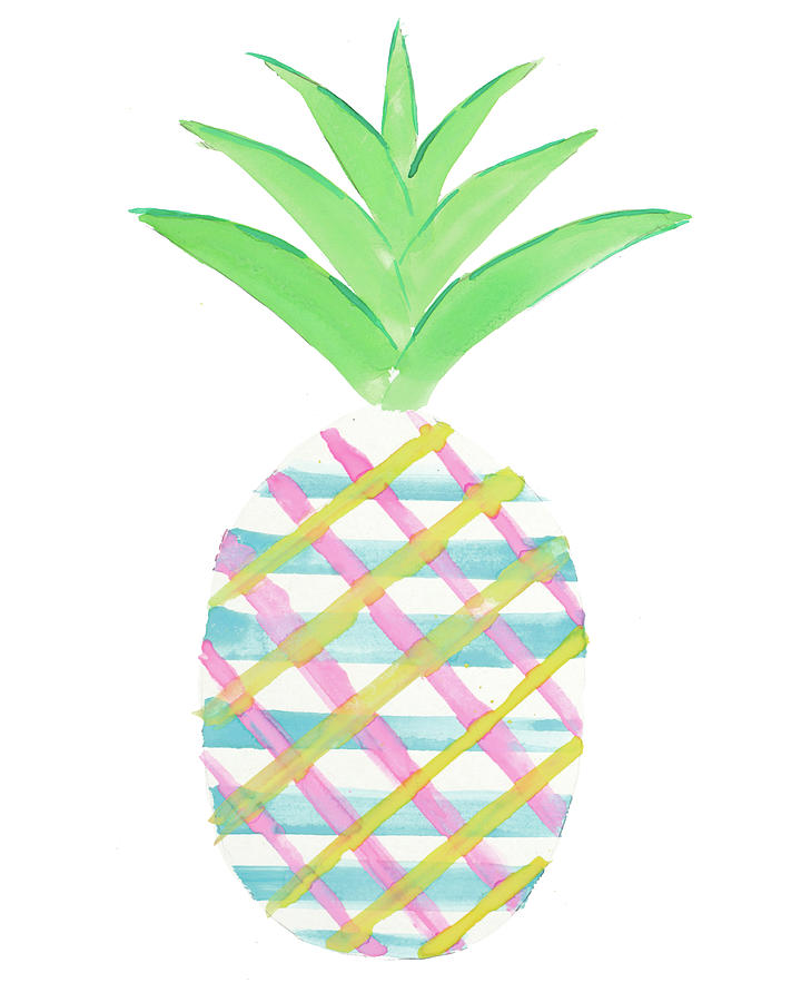 Up Movie Painting - Punched Up Pineapple I by Julie Derice