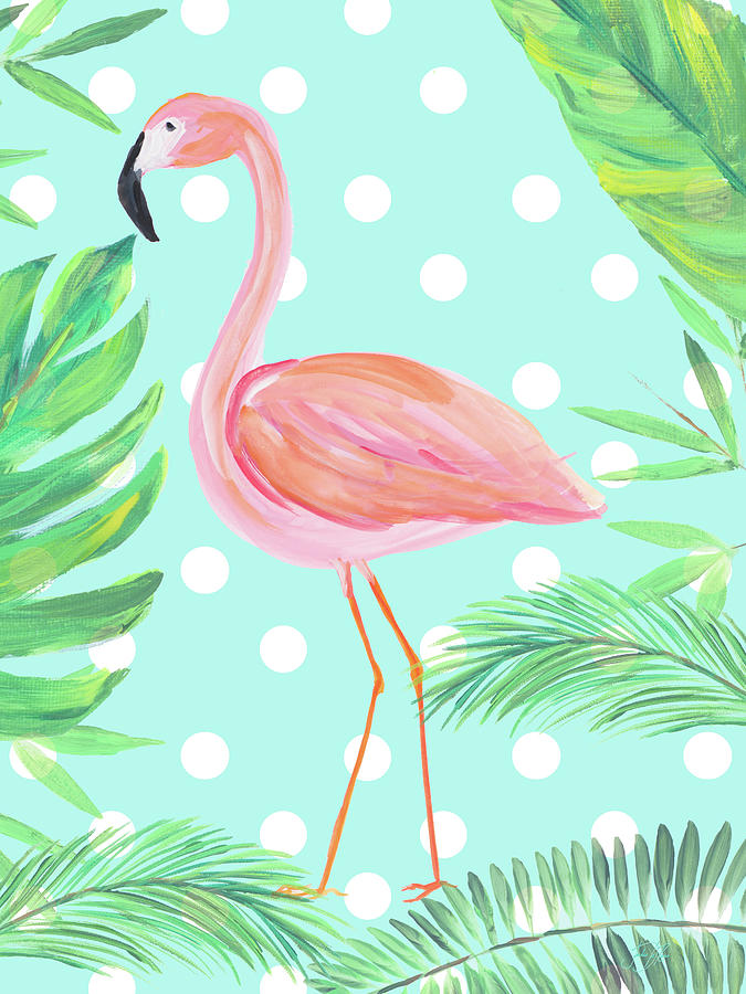 Flamingo Painting - Punchy And Fresh Flamingo Strut by South Social D