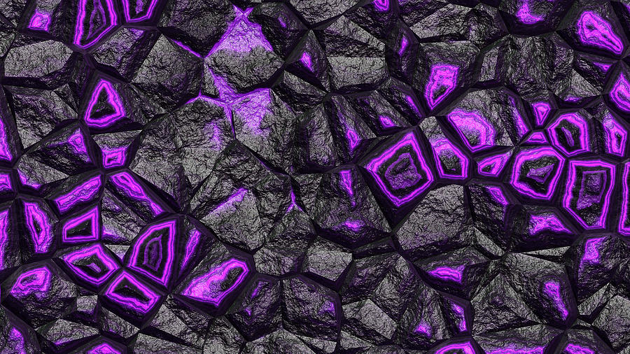 Punchy Dark Purple Rock Wall Abstract Digital Art by Don Northup - Fine ...