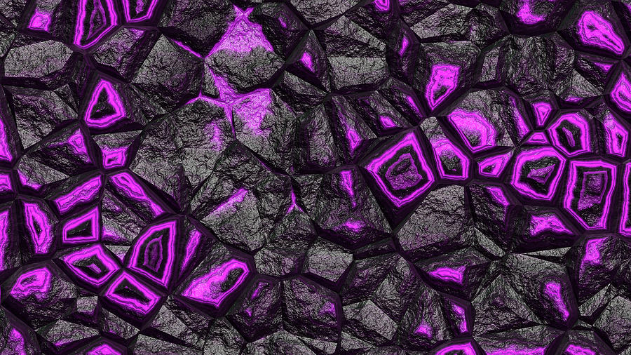 Punchy Purple Rock Wall Abstract Digital Art by Don Northup
