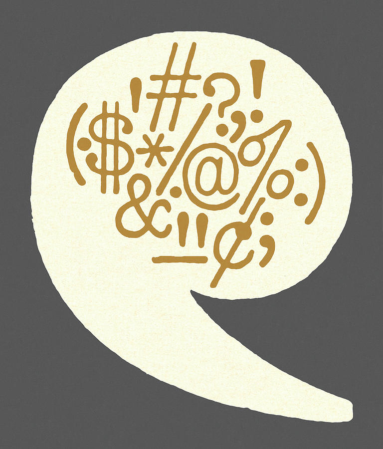Typography Drawing - Punctuation Symbols by CSA Images