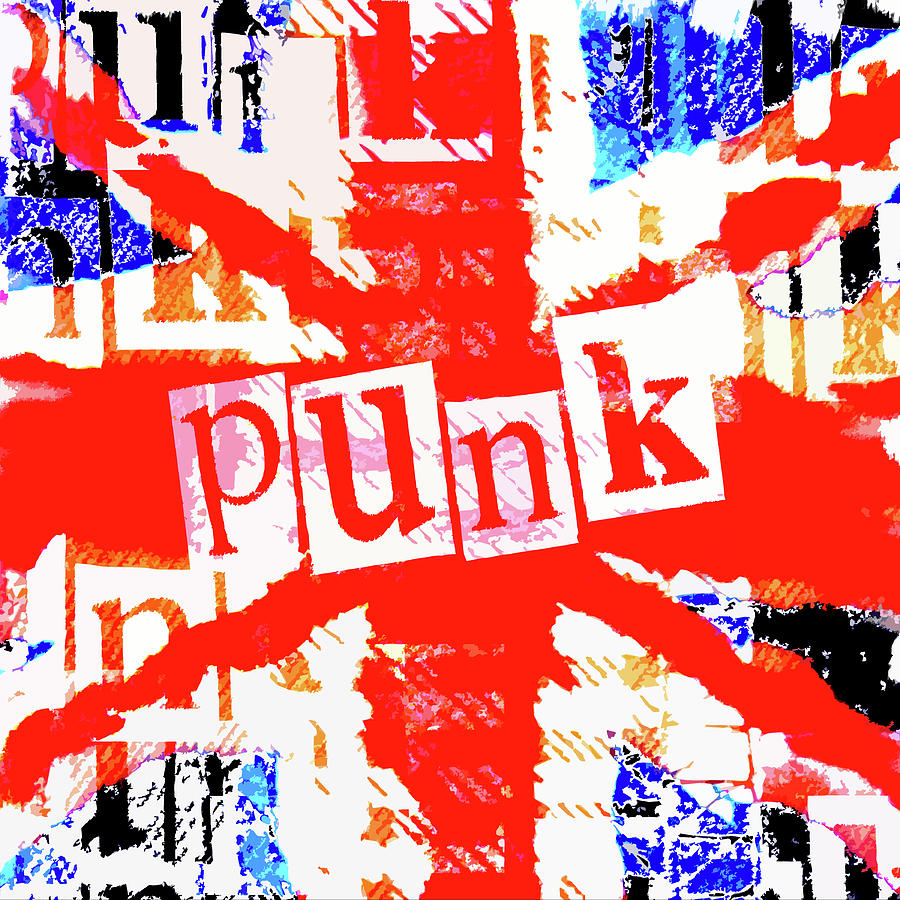 Punk Union Jack Graphic Digital Art by Roseanne Jones
