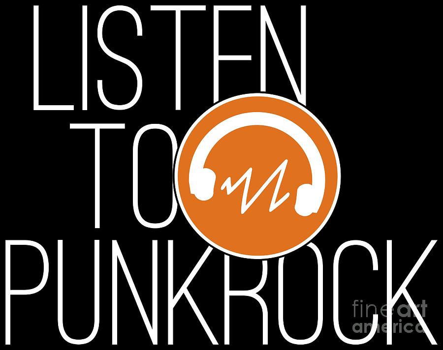 Unicorn Digital Art - Punkrock Listen To Punkrock by Festivalshirt