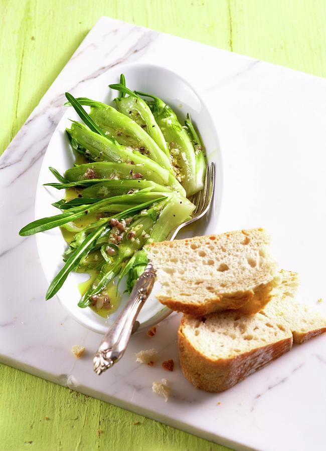 Puntarelle Alla Romana With An Anchovy Dressing Photograph by Teubner Foodfoto