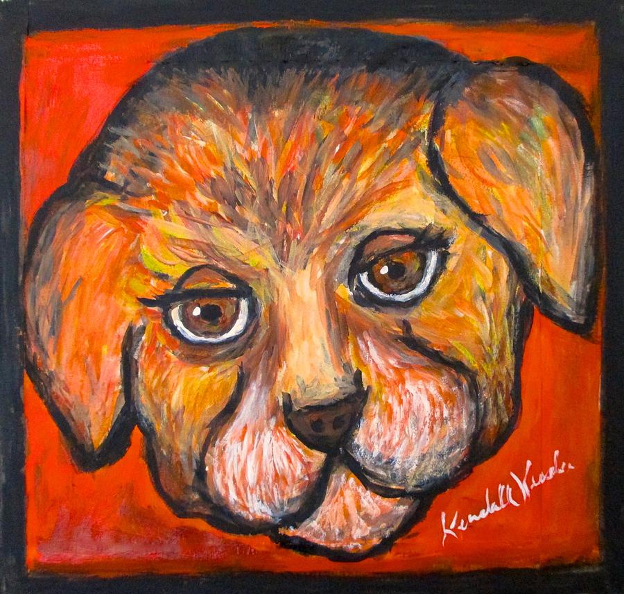 Puppy Look Painting by Kendall Kessler