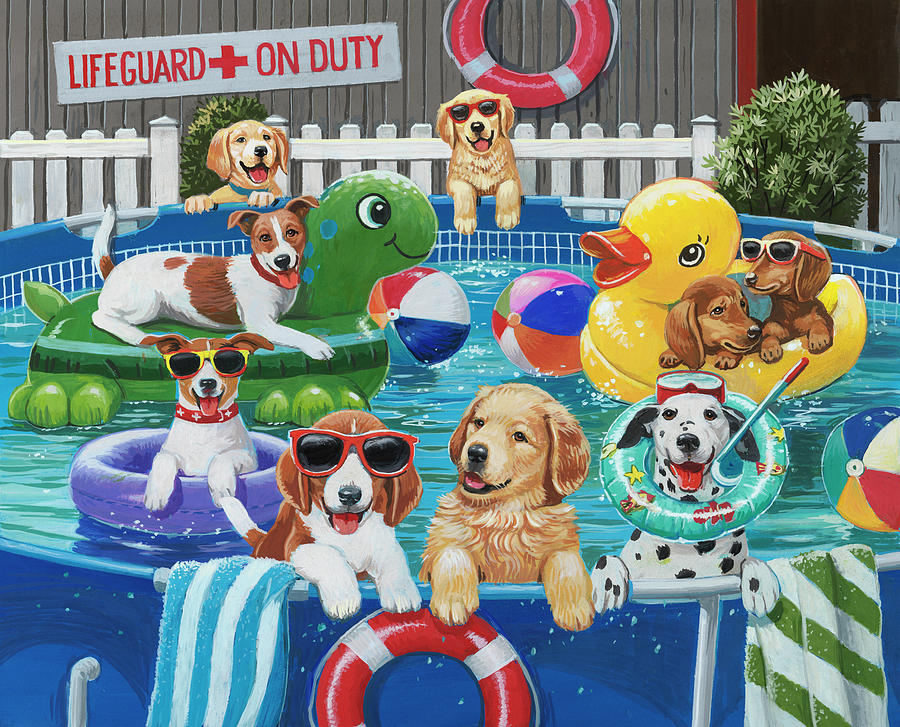 puppy swimming pool